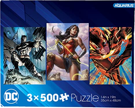 DC Heroes, 3 x 500 Piece Puzzles