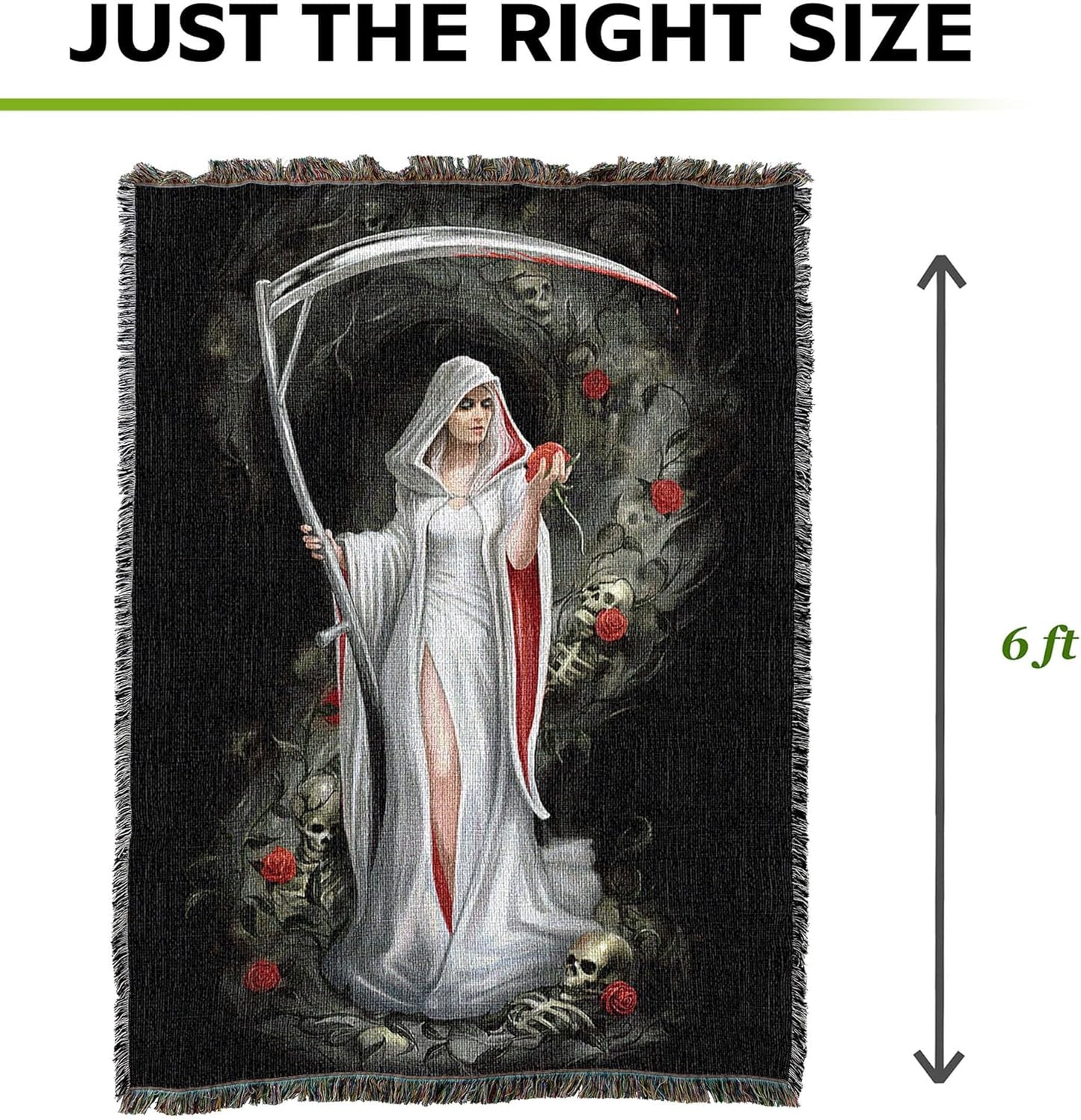 Life Blood  by Anne Stokes, Tapestry Throw Woven from Cotton