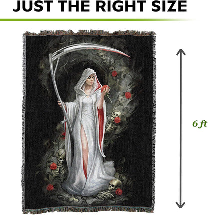 Life Blood  by Anne Stokes, Tapestry Throw Woven from Cotton