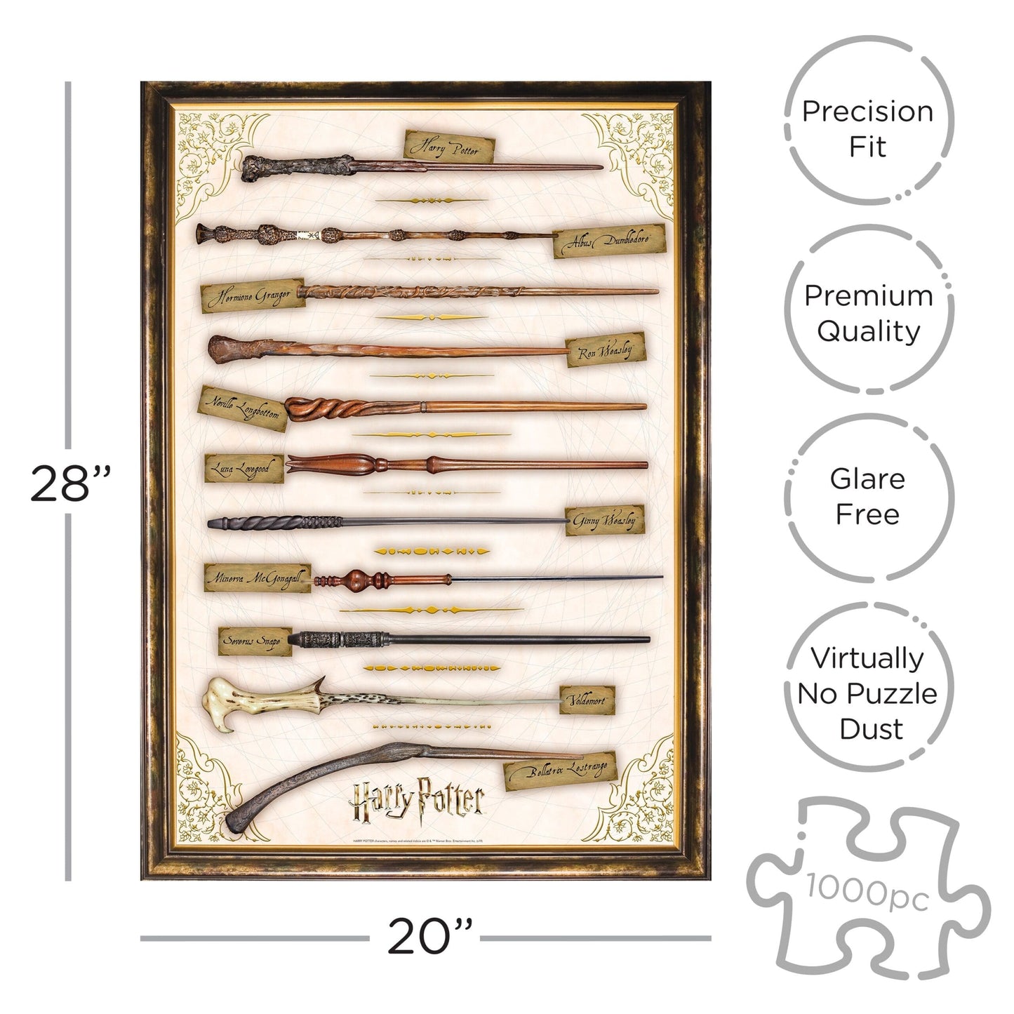 Harry Potter Wands, 1000 Piece Puzzle