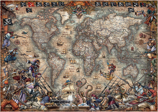 Pirates Map by Rajko Zigic 2000 Piece Puzzle