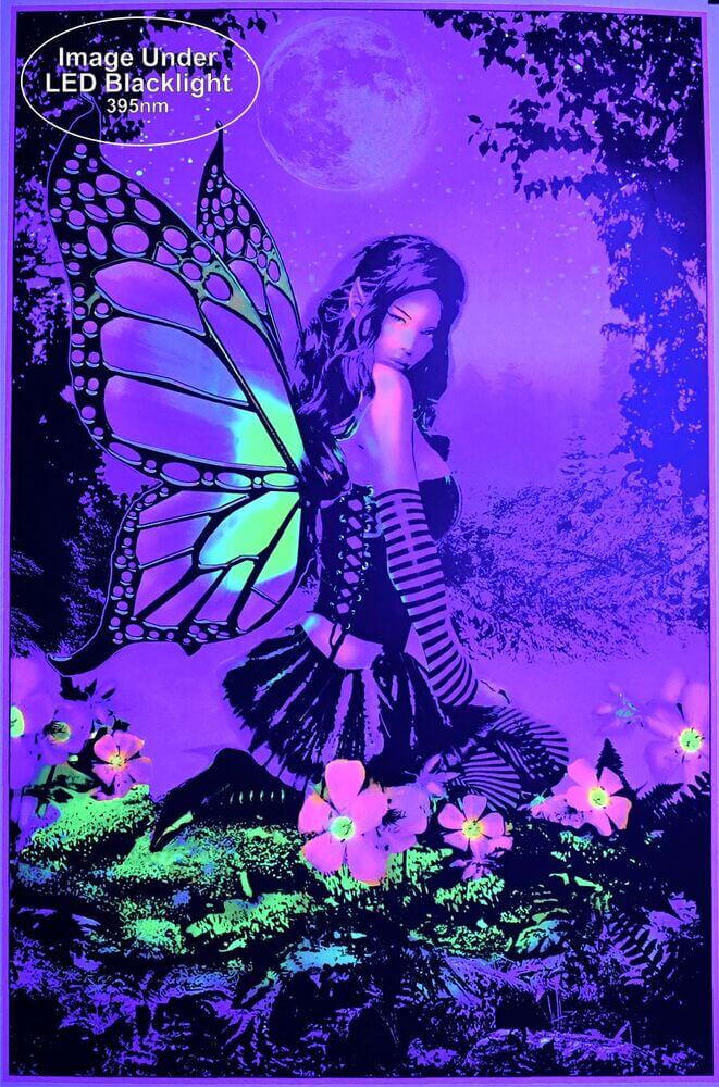 Fairy Garden - Niet-gestroomde Blacklight-poster