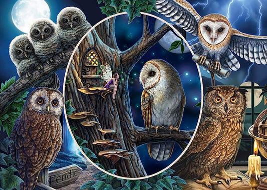 Mysterious Owls by Lisa Parker, 1000 Piece Puzzle