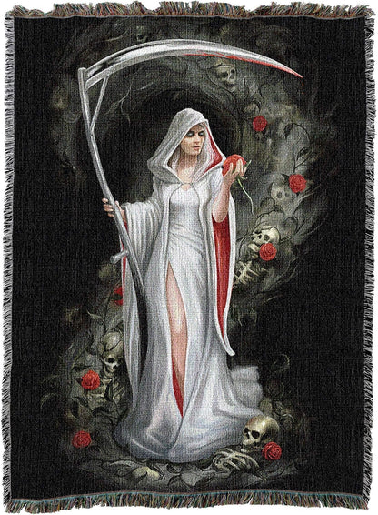 Life Blood  by Anne Stokes, Tapestry Throw Woven from Cotton