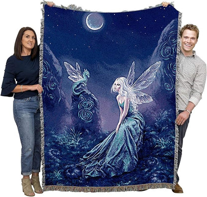 Luminescent by Rachel Anderson, Tapestry Throw Woven from Cotton
