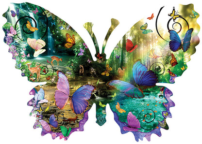 Forest Butterfly by Alixandra Mullins, 1000 Piece Shaped Puzzle