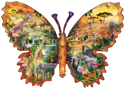 African Butterfly by Alixandra Mullins, 1000 Piece Shaped Puzzle