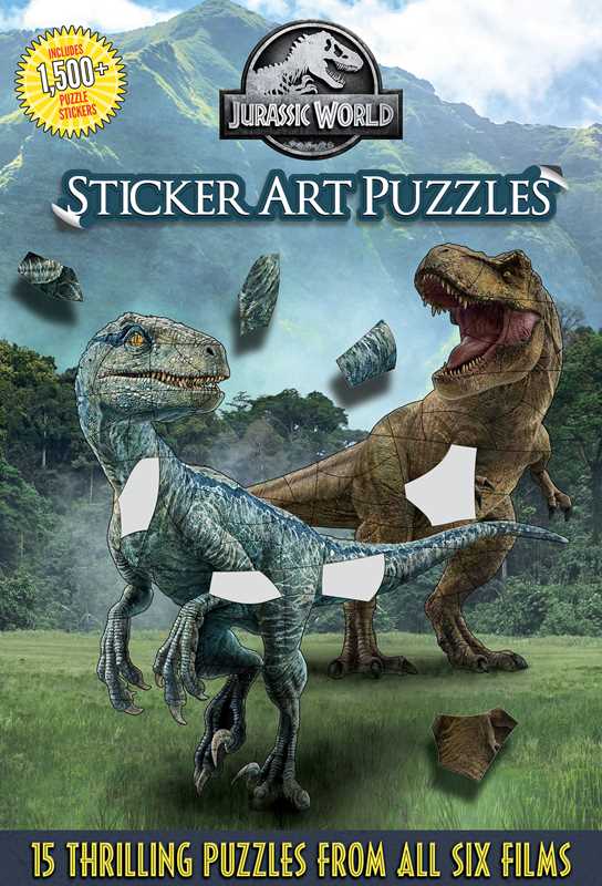 Jurassic World Sticker Art Puzzles by Gina Gold, Sticker Puzzle Book