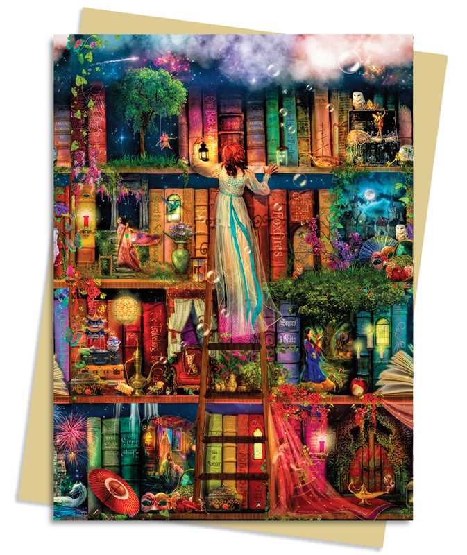 Aimee Stewart: Treasure Hunt Bookshelves Greeting Cards