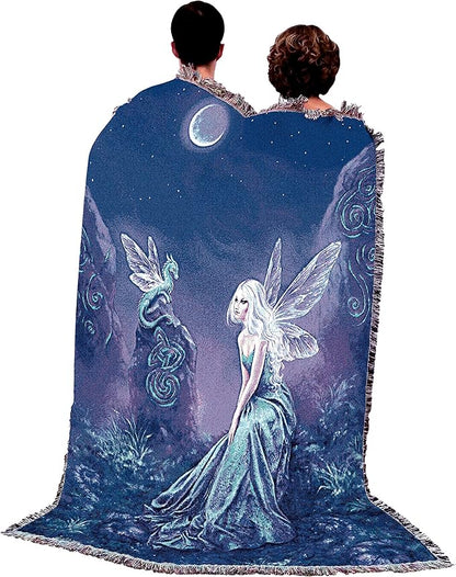 Luminescent by Rachel Anderson, Tapestry Throw Woven from Cotton