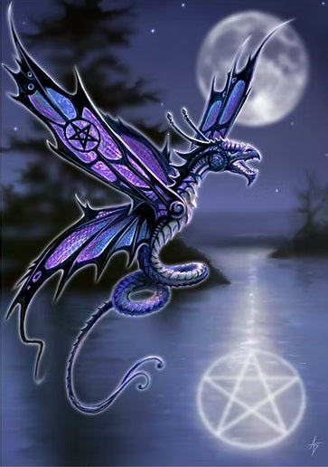 Dragonfly by Anne Stokes Greeting Card