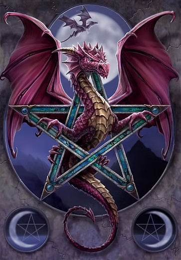 Lunar Magic by Anne Stokes Greeting Card