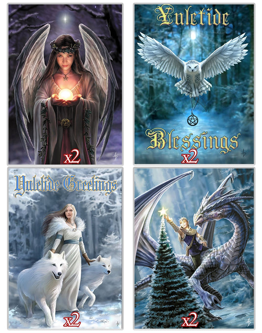 Yule Card Multipack by Anne Stokes, Greeting Card pack