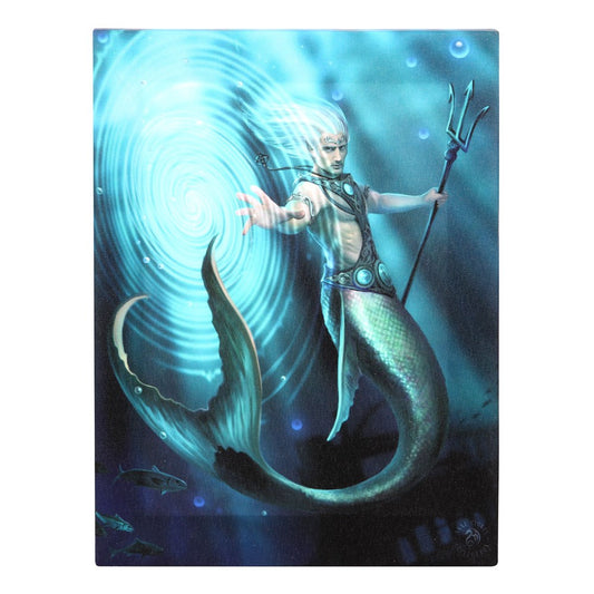 Water Elemental Wizard af Anne Stokes, lærredstryk