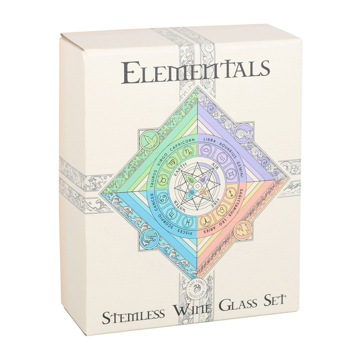 Elemental Set by Anne Stokes, Stemless Wine Glass Set