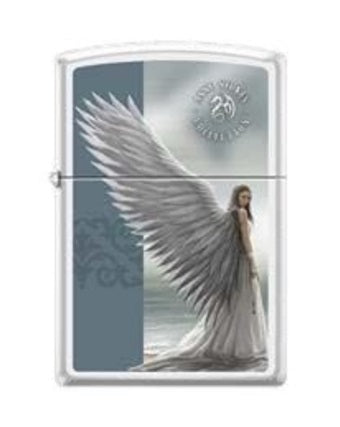 Zippo Anne Stokes Textured Spirit Guide, White Matte