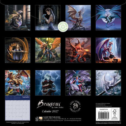 Dragons By Anne Stokes Wall Calendar 2027