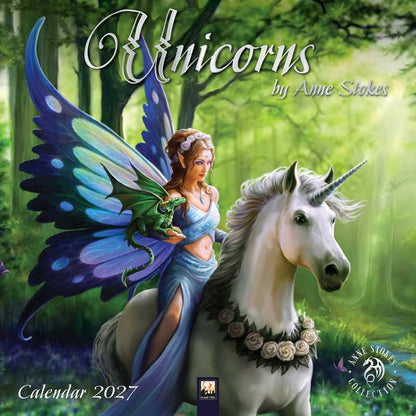 Unicorns By Anne Stokes Wall Calendar 2027