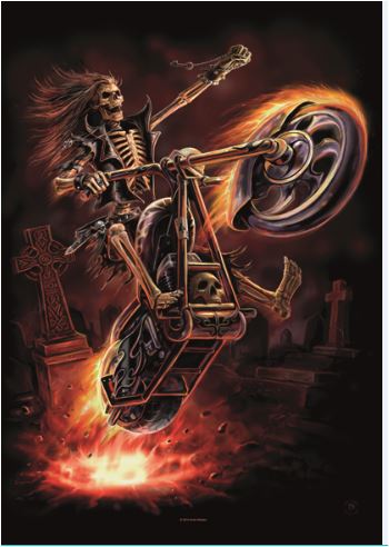 Hellrider by Anne Stokes, Textile Poster