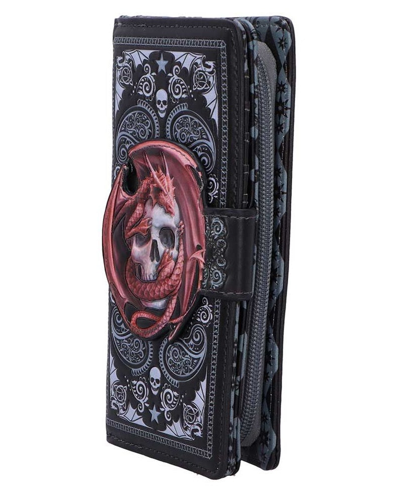 Skull Embrace Embossed Purse by Anne Stokes