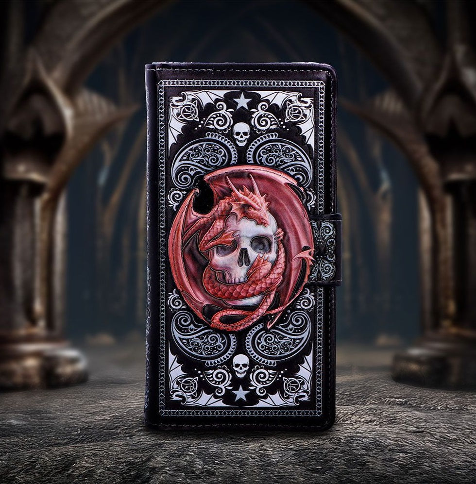 Skull Embrace Embossed Purse by Anne Stokes