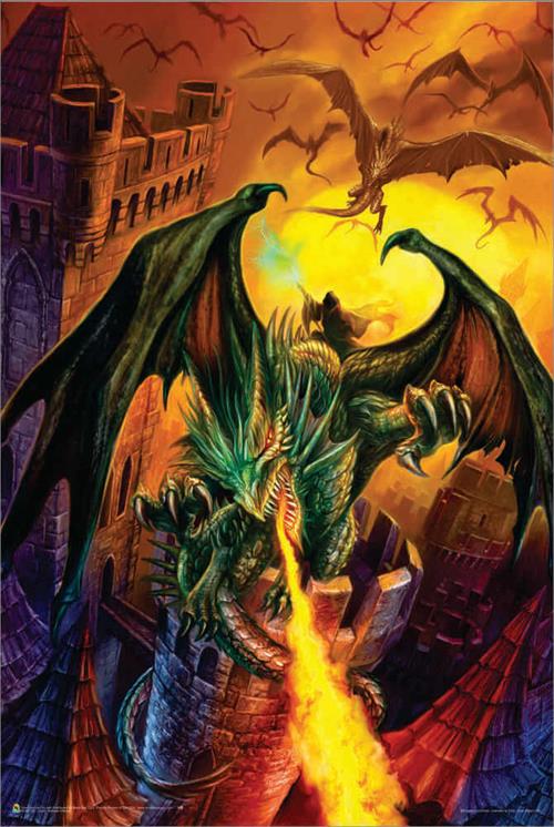 Graaf Velspar door Dragon Chronicles Non-Flocked Blacklight-poster