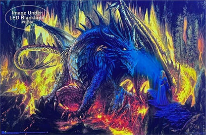 Dragon of Labyrinth Non-Flocked Blacklight Poster