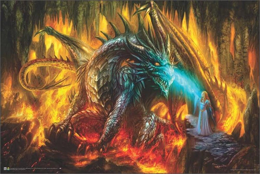 Dragon of Labyrinth Non-Flocked Blacklight Poster
