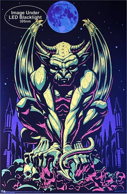 Gargoyle Watch Non-Flocked Blacklight Poster