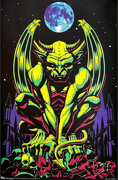 Gargoyle Watch Non-Flocked Blacklight Poster