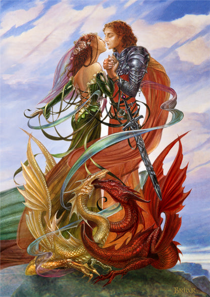 Dragon Handfasting by Briar, Greeting Card