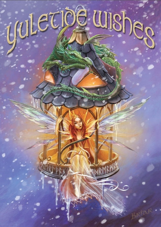 Elf Light Yuletide Wishes by Briar, Greeting Card