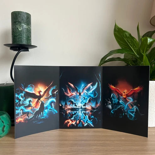 Triptych Mythical Beasts Card
