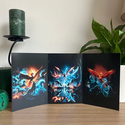 Triptych Mythical Beasts Card