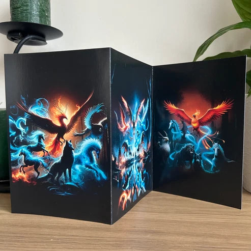 Triptych Mythical Beasts Card