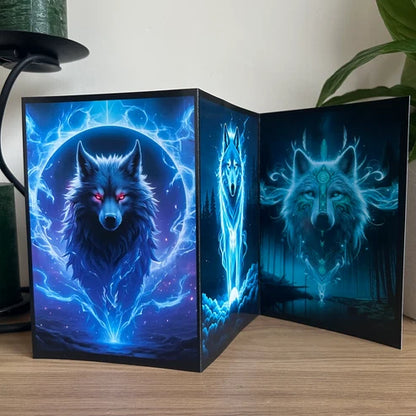 Triptych Wolves Card
