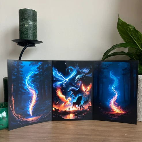 Triptych Beasts Gathering Card
