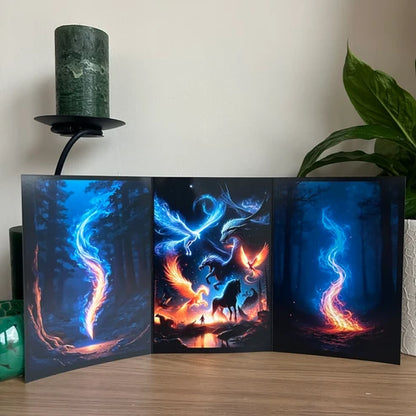 Triptych Beasts Gathering Card