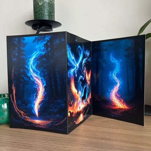 Triptych Beasts Gathering Card
