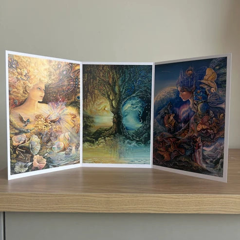 The Josephine Wall Collection - Crystal of Enchantment Triptych, Eco-Friendly Self-Sealing Trifold Card