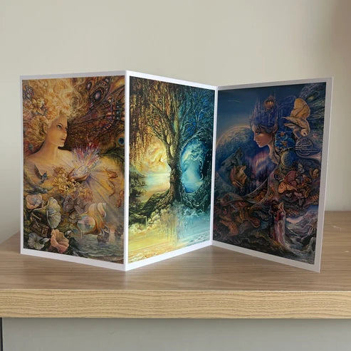 The Josephine Wall Collection - Crystal of Enchantment Triptych, Eco-Friendly Self-Sealing Trifold Card