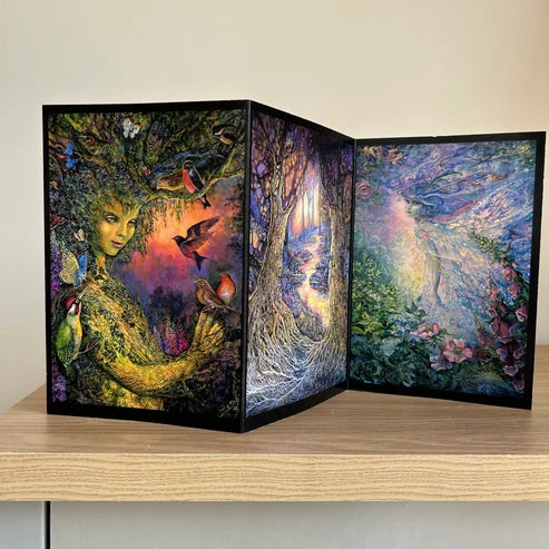 The Josephine Wall Collection, Dryad's Joy Triptych, Eco-Friendly Self-Sealing Trifold Card