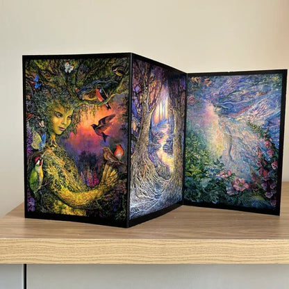 The Josephine Wall Collection, Dryad's Joy Triptych, Eco-Friendly Self-Sealing Trifold Card