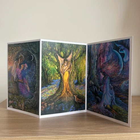 The Josephine Wall Collection - Love Between Dimensions Triptych, Eco-Friendly Self-Sealing Trifold Card