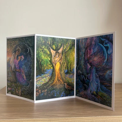 The Josephine Wall Collection - Love Between Dimensions Triptych, Eco-Friendly Self-Sealing Trifold Card