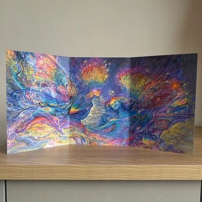 The Josephine Wall Collection - Rainbow Fairies, Eco-Friendly Self-Sealing Trifold Card