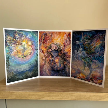 The Josephine Wall Collection - Silken Spells Triptych, Eco-Friendly Self-Sealing Trifold Card
