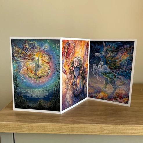 The Josephine Wall Collection - Silken Spells Triptych, Eco-Friendly Self-Sealing Trifold Card