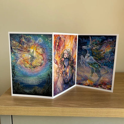 The Josephine Wall Collection - Silken Spells Triptych, Eco-Friendly Self-Sealing Trifold Card