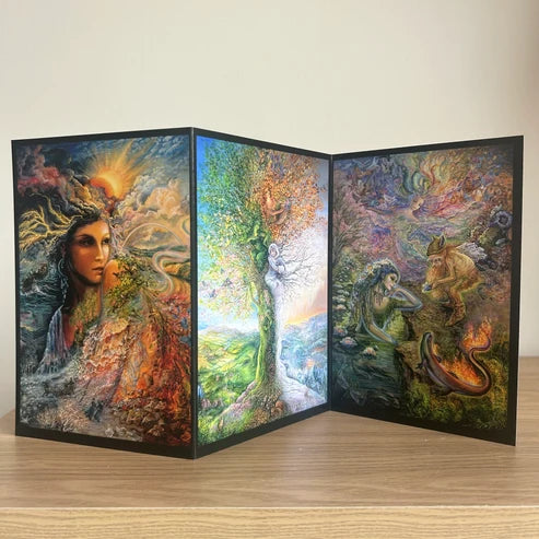 The Josephine Wall Collection - Spirit of the Elements Triptych, Eco-Friendly Self-Sealing Trifold Card